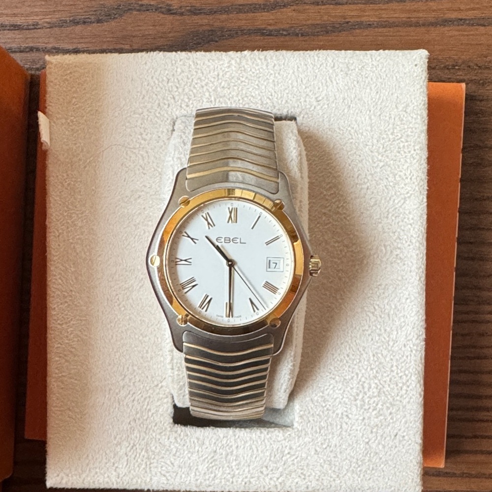 Ebel Sports Classic Wave 41mm Watch 18k Stainless Steel